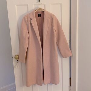 Zara light coat size large in blush pink